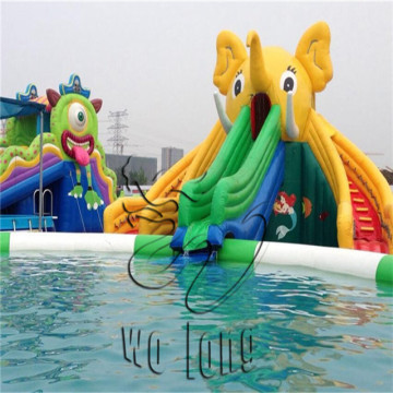 Outdoor inflatable water slide park inflatable water slides with pools for sale