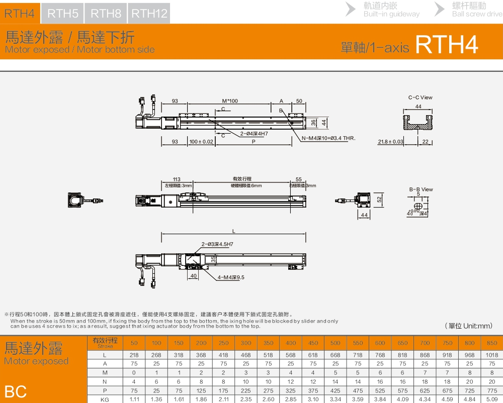 Embedded Self Lubricating Linear Module