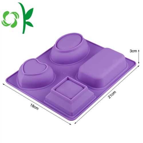 4Hole Silicone Soap Making Tools Stampo per sapone diverso