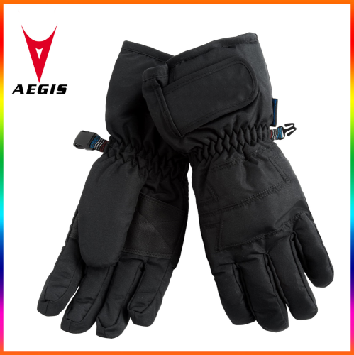 hot sale leather ski gloves cheap winter warm ski gloves