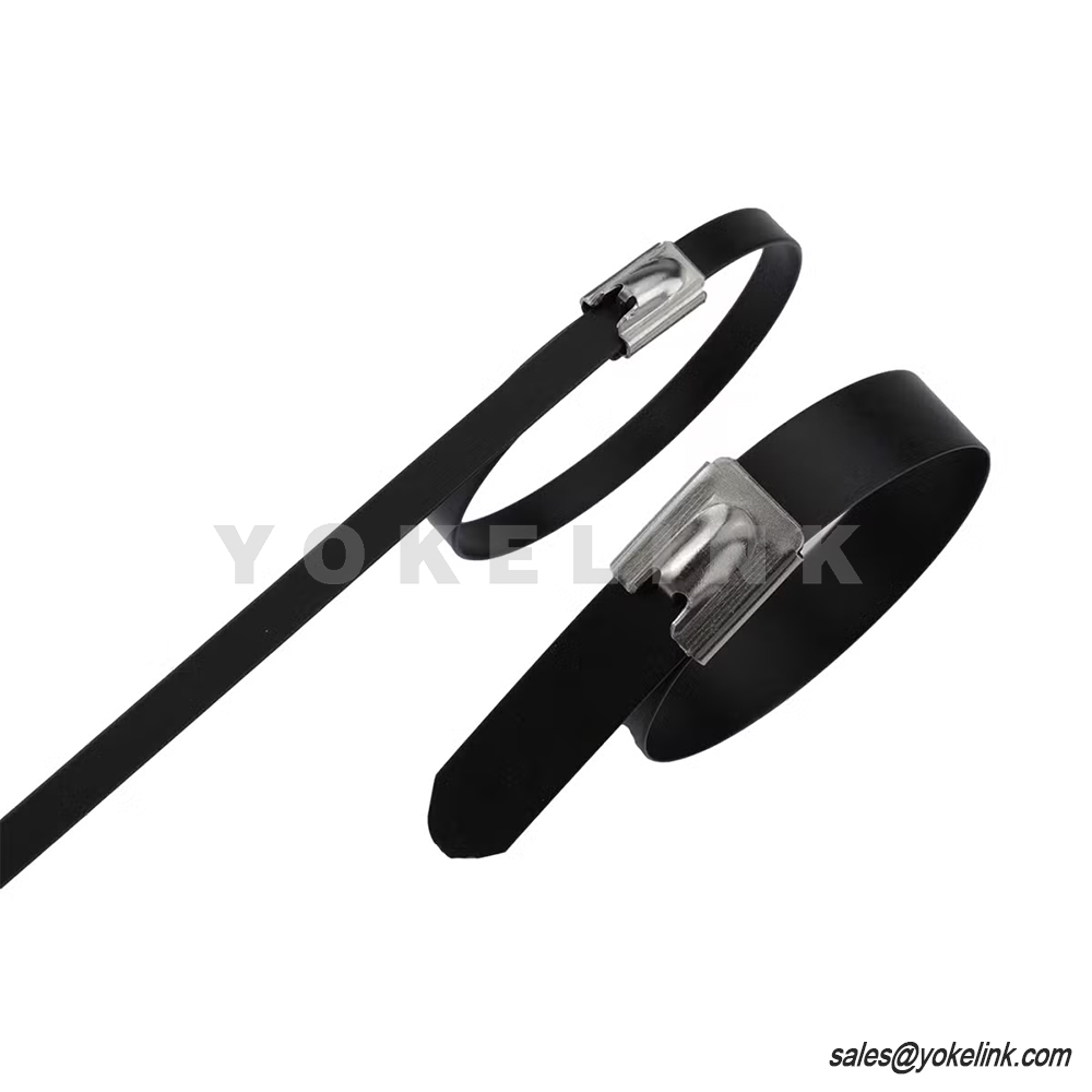 Önzáró hevederrögzítők Rozsdamentes acél gömbzár típusú poliészter bevonatú kötőelemek