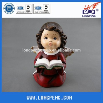 Indoor Red Resin Souvenir Angel Statue