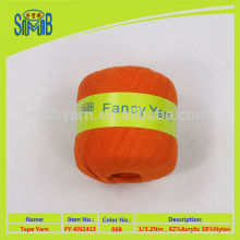 Oeko-Tex branded stock lots cheap factory price fair trade yarn acrylic ribbon yarn for machine knitting