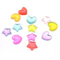 Kleurrijke Ster hart Hars Cabochon Kralen 100 stks Diy Sleutelhanger Decoratie Meisjes Hangers Ketting Sieraden Ornament