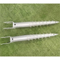 Q235 Galvanized Flange Ground Screw Anchor untuk Pembinaan