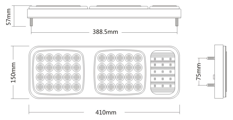 24V FAW IP67 WaterProof Truck Tail Light