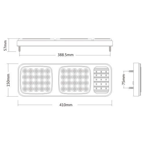 24V FAW IP67 waterdicht achterlicht voor vrachtwagens