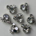 Rhinestone Small Mouse Head Charm Pendants Jewelry Making Handmade DIY Accessories