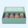 Scatole di cartone rigide 12 macarons logo personalizzato