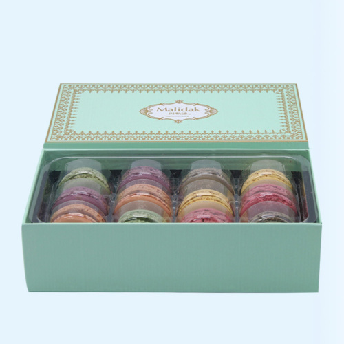 Rigid Carton Boxes 12 Macarons Custom Logo