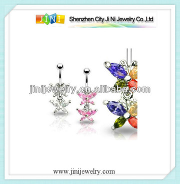 rhinestone belly button ring