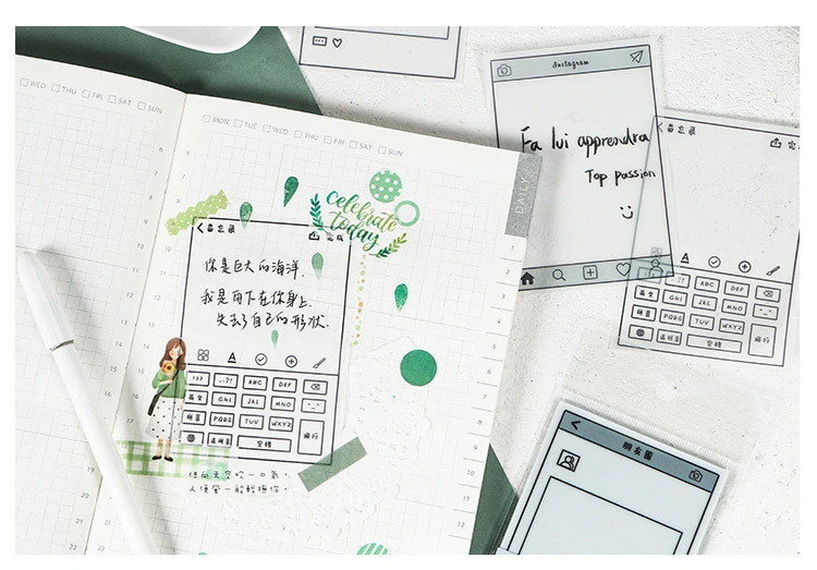 Vegetable Parchment Printed Memo Paper Notes Pad