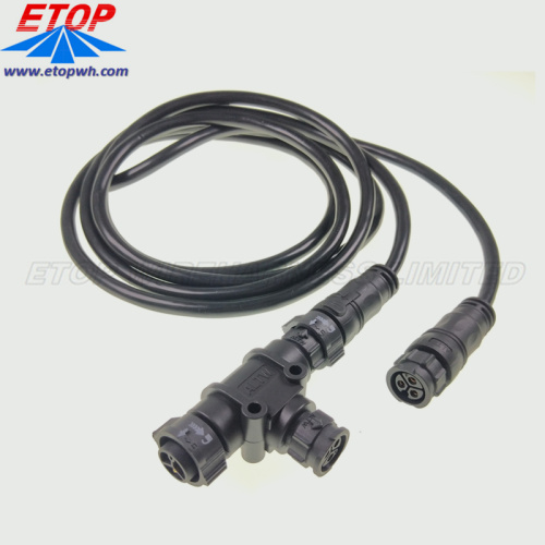 Ensamblaje de cable de conector LED M16 LTW impermeable personalizado