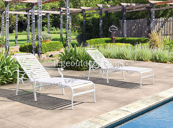 Shore sa labas ng Patio Aluminum Chaise