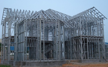 Q235B Material Light Steel Villa Profile Steel Structure