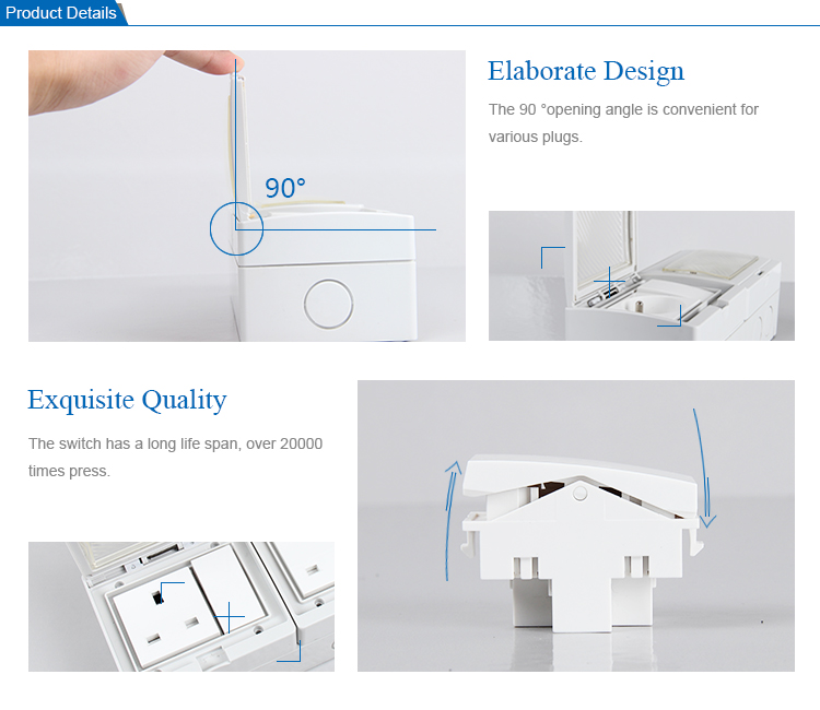 Hot Sale Waterproof Switch Socket with CE