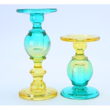 Glass Colorful Beaded Candle Stand