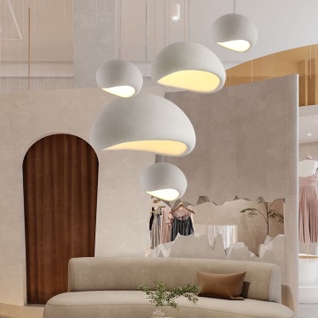 Indoor Modern Wabi-sabi Pendant Lamp Chandelier In White