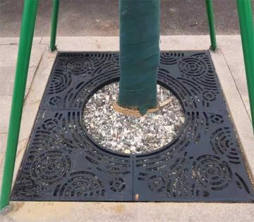 Outdoor Square Steel Tree Grating Sidewalk Metal Tree Grate Street Tree Grilles