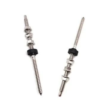 Wholesale Rineng Solar Roof Hanger Bolt Double Screw Plate Support Kit for Wood