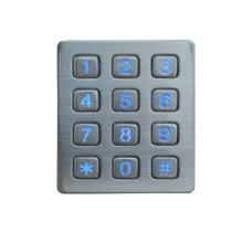 12 keys keypad for access control system