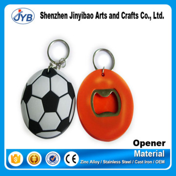 high quality customized logo plastic football shape world cup bottle opener