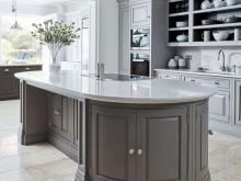Grey Painting Laminate Classic Shaker Style Kitchen Cabinets