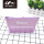 Purple color mesh & canvas cosmetic bag