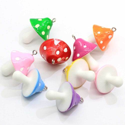 30mm 3D Mushroom Resin Charms DIY Craft fit for Bracelet Earring Pendant Jewelry Finding handmade