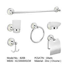 Wall Mounted Chromed Zinc Material Bathroom Accessory Sets