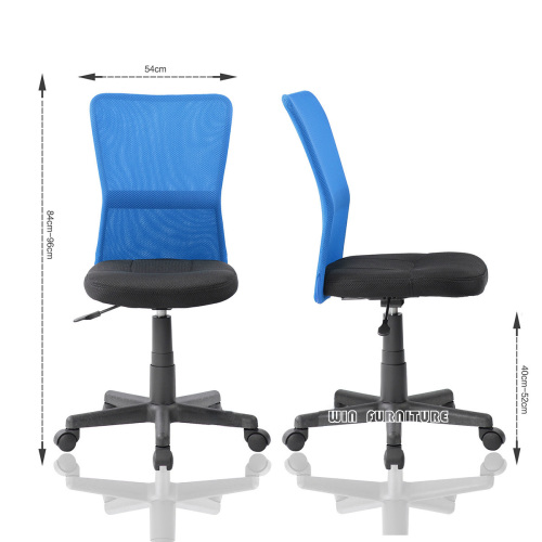 Office Mesh Computer Desk เก้าอี้โดยไม่มีที่เท้าแขน