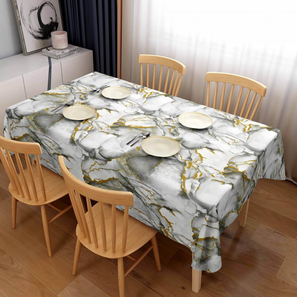 5400 2 Gold Line Marble Table Cloth Jpg