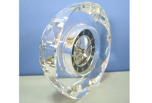 Popular K9 glasss skeleton crystal mini clocks