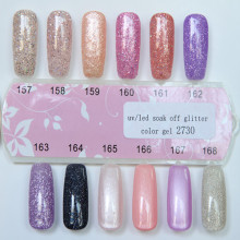 glitter color uv&led soak off color gel