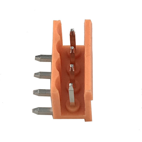 3,96-mm-Raster für Leiterplattenmontage, orangefarbener 4-Pin-Klemmenstecker