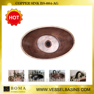 cheap copper kitchen sinks hammered bark apron coffee Copper Sink