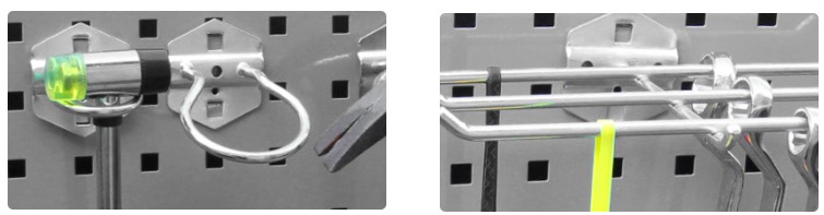 Multi Function pegboard  square hole perforated panels tool display hooks