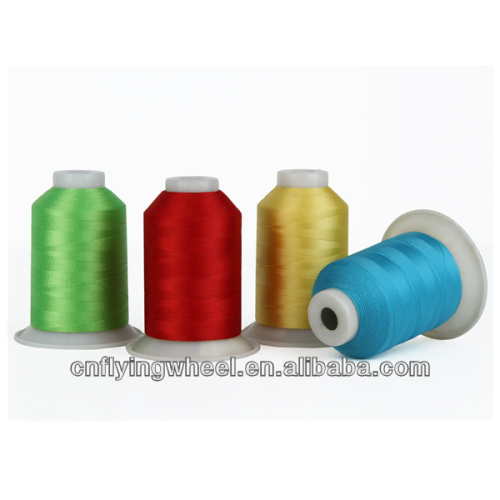 Polyester reflective embroidery thread