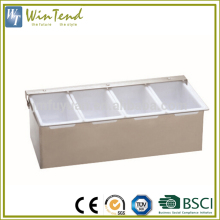 Condiment organizer container acrylic replacement tray plastic spice box