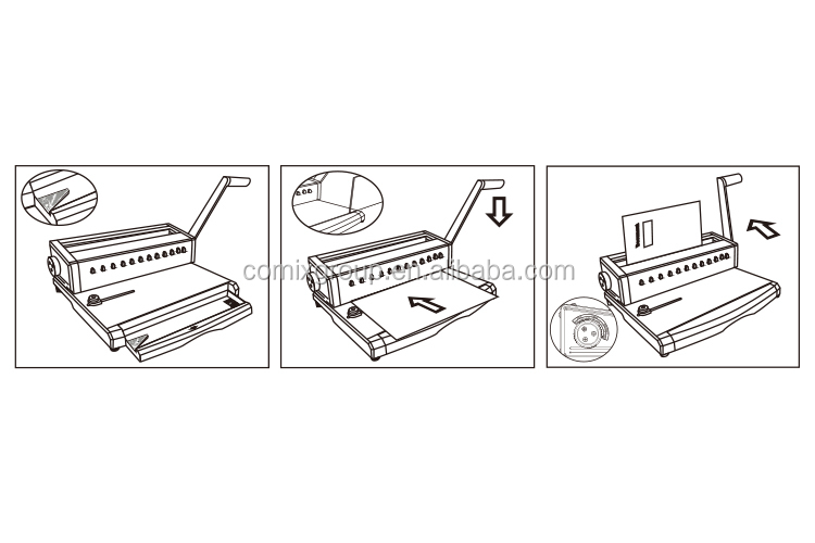 Large Punch and Bin Capacity Adjustable Comb Binding Machine 34 Holes