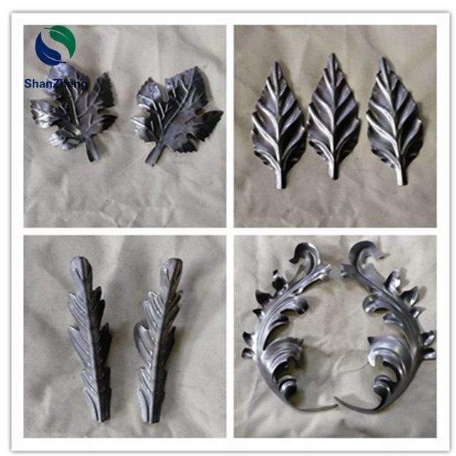 Cast Iron Leaves cast Iron Flowers for Decorative Wrought iron gate Window railing Ornaments Cast Steel Leaves Ornaments