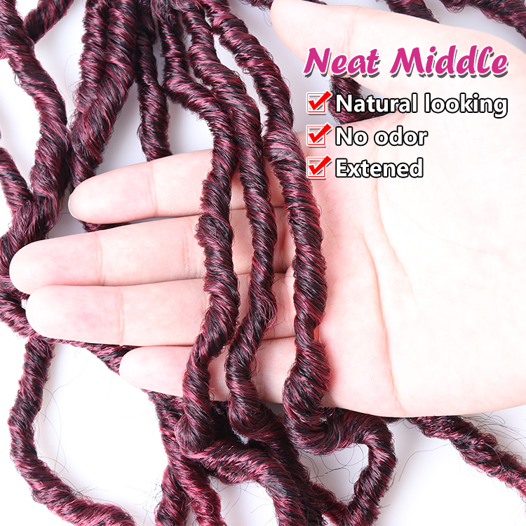 Synthetic Hair Extension Kids Mambo Bomb Spring Twist Faux Curly Ends Soft Locs Crochet Braid For Kids Toddler Hairstyles