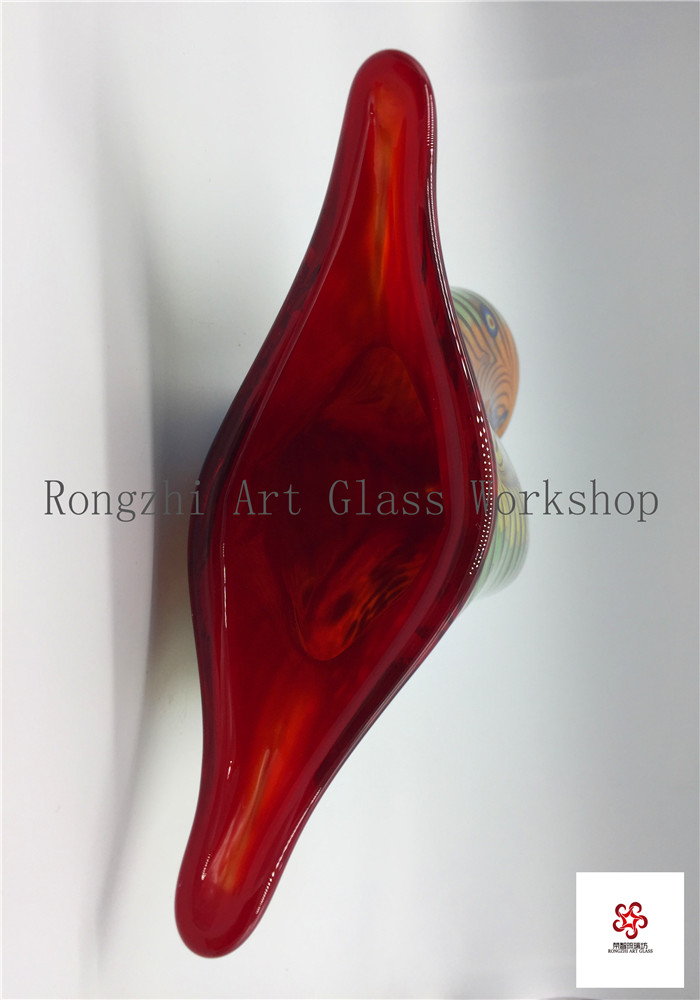 Large colored glass vase