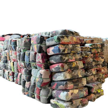 100% Cotton Terry Fabric Wiping Cloths - Dark Mixed Color Industrial Cleaning Rags