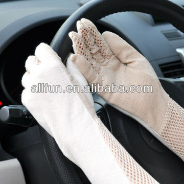 Summer women's cotton breathable anti-uv gloves long design sunscreen gloves arm sleeve