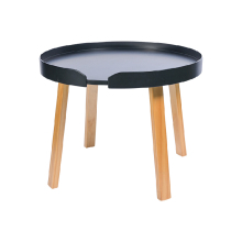 Elegant Black Mini Tray Table for Home Use