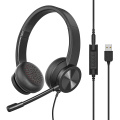 Auriculares USB con micrófono para PC Call Center