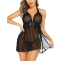 Lingerie para mulheres renda babydoll quimise