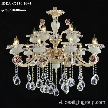 Trung Quốc đồng Thau đen Chum Pha Le Baccarat Anh Sang Cac Nha Sản Xuất