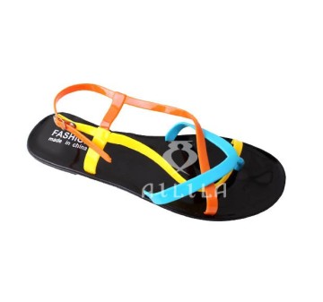 Multi straps PVC lady thong sandals